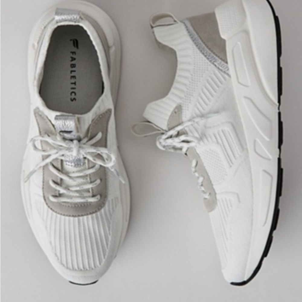 Fabletics White and Gray Athletic Shoes